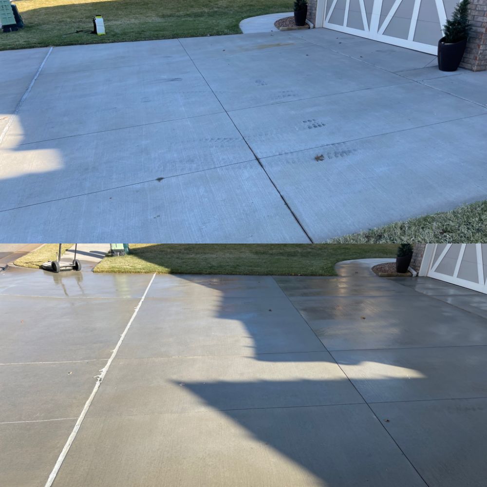 Home driveway concrete cleaning edmond oklahoma