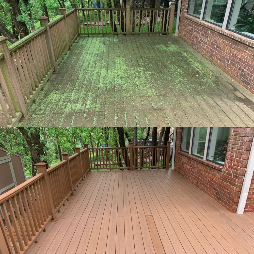 Home wood deck power wash cleaning oklahoma cty ok