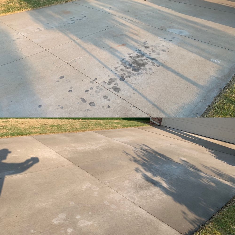 Pressure Washing Oil Stains #oklahoma #pressurewashing