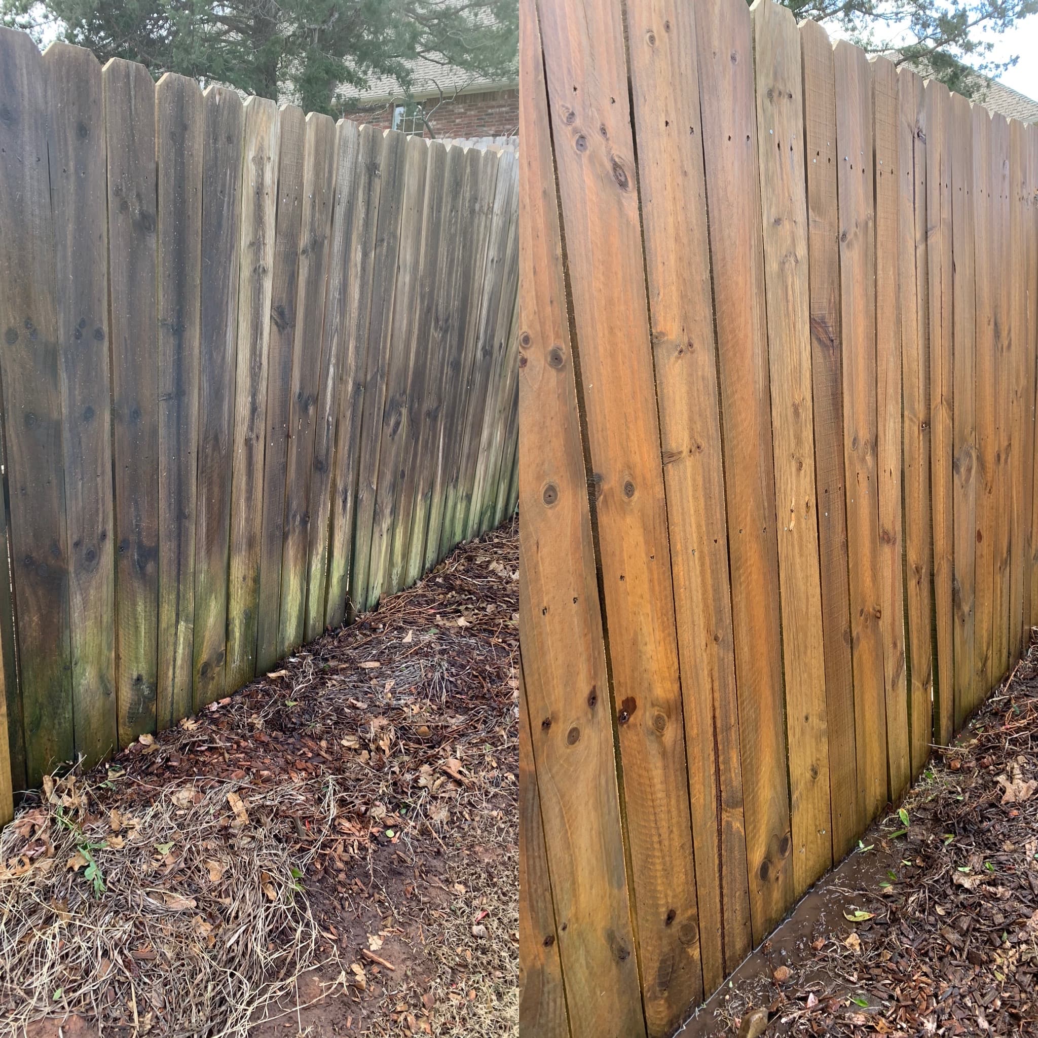 Wood fence cleaning edmond ok